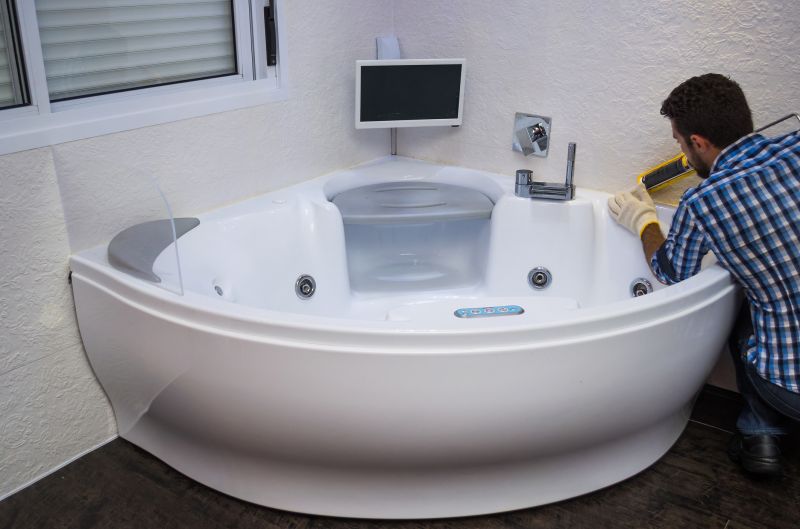 Spa-style Corner Bathtub